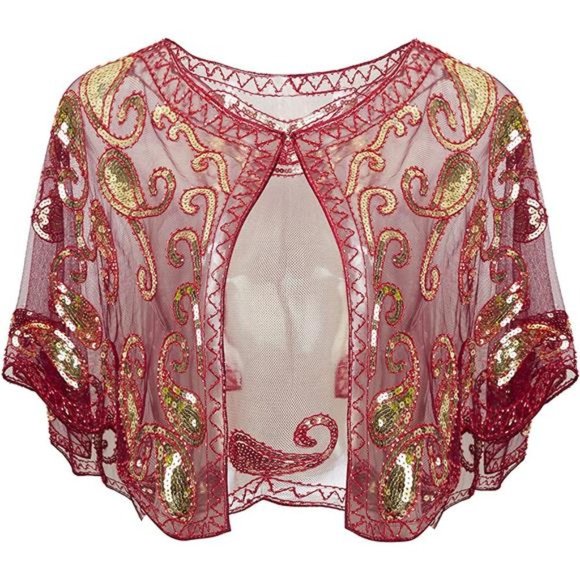 sequin shawls and wraps